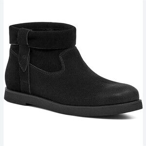 Ugg Josefene Cuff Booties Black Suede Size 6